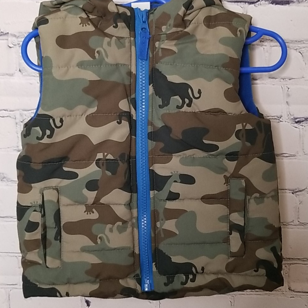 Little Me camouflage/animal print vest